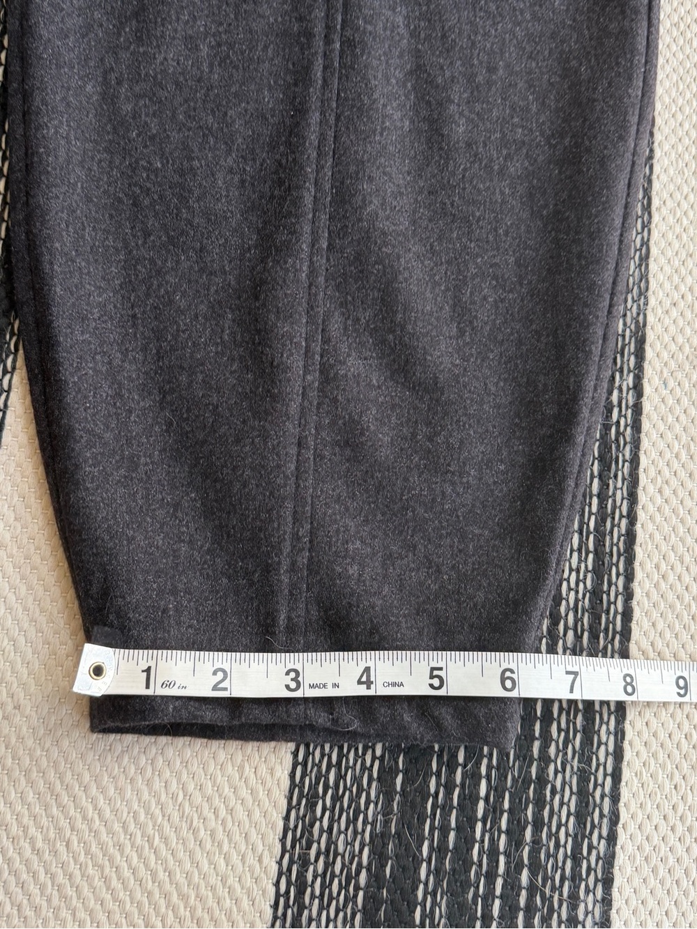 Eileen Fisher Women's Charcoal Gray Pleated Virgin Wool Ankle Lantern Pants Sz L - Picture 12 of 13